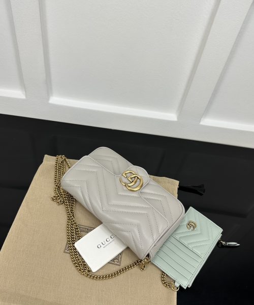 1:1 Replica GG MARMONT MINI BAG light Grey For Women 751526 AACCE 1742