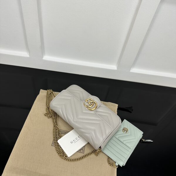1:1 Replica GG MARMONT MINI BAG light Grey For Women 751526 AACCE 1742