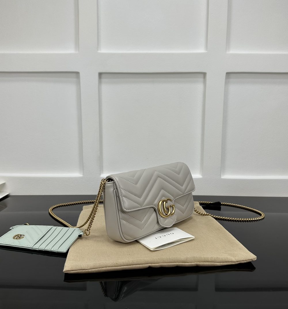 1:1 Replica GG MARMONT MINI BAG light Grey For Women 751526 AACCE 1742