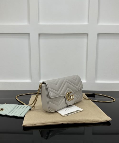 1:1 Replica GG MARMONT MINI BAG light Grey For Women 751526 AACCE 1742