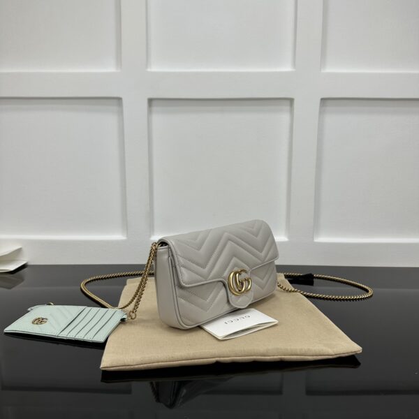 1:1 Replica GG MARMONT MINI BAG light Grey For Women 751526 AACCE 1742
