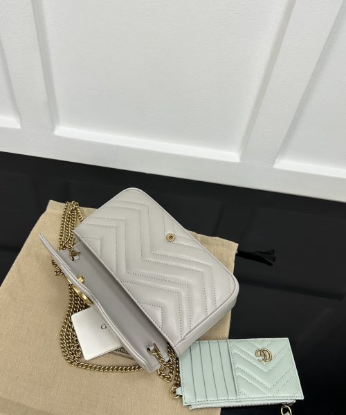1:1 Replica GG MARMONT MINI BAG light Grey For Women 751526 AACCE 1742