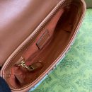 1:1 Replica GG SUPER MINI SHOULDER BAG Pale blue and brown canvas For Women 783141 FADAT 4941