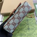 1:1 Replica GG SUPER MINI SHOULDER BAG Pale blue and brown canvas For Women 783141 FADAT 4941