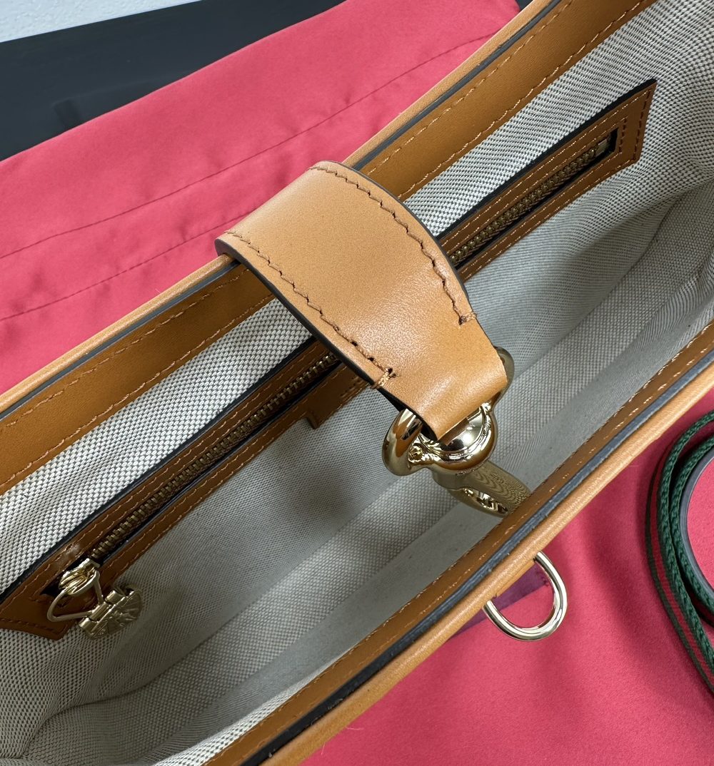 1:1 Replica Gucci Jackie Small Shoulder Bag Brown and White canvas Exclusive For Women 782849 FADGF 9041