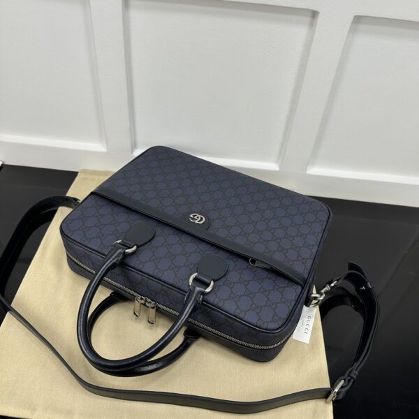 1:1 Replica Ophidia Medium GG Briefcase Dark Blue Exclusive For Men 792116 FACJT 8441