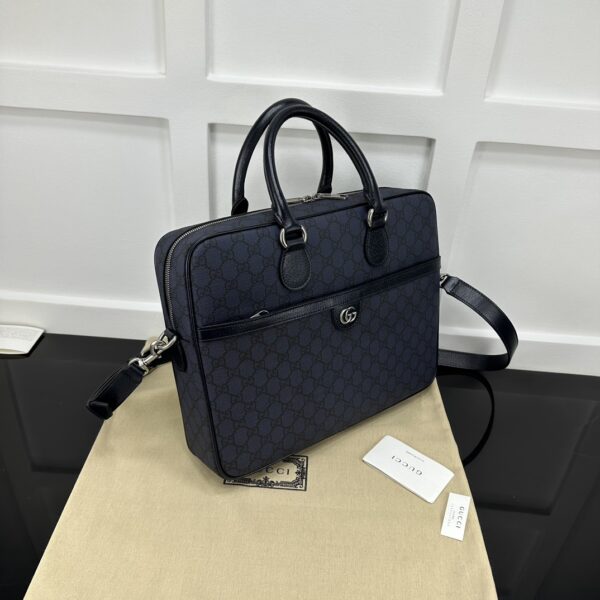 1:1 Replica Ophidia Medium GG Briefcase Dark Blue Exclusive For Men 792116 FACJT 8441