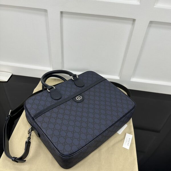 1:1 Replica Ophidia Medium GG Briefcase Dark Blue Exclusive For Men 792116 FACJT 8441
