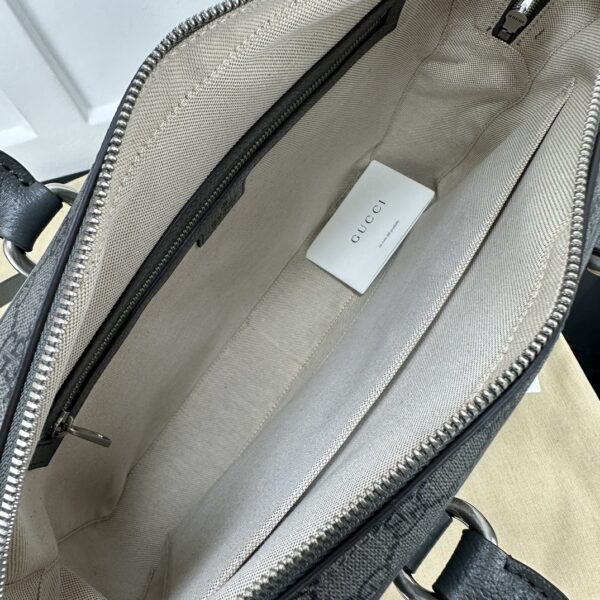 1:1 Replica Ophidia Medium GG Briefcase Dark grey Exclusive For Men 792116 FACJT 1244