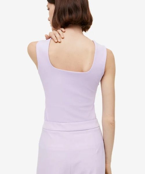 Sweetheart-neckline Top