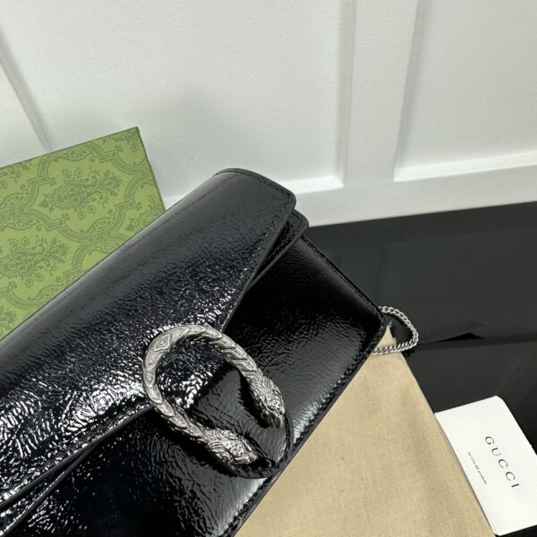 1:1 Replica GUCCI DIONYSUS SUPER MINI BAG P Black patent leather Exclusive For Women 795368 0AAA6 1000