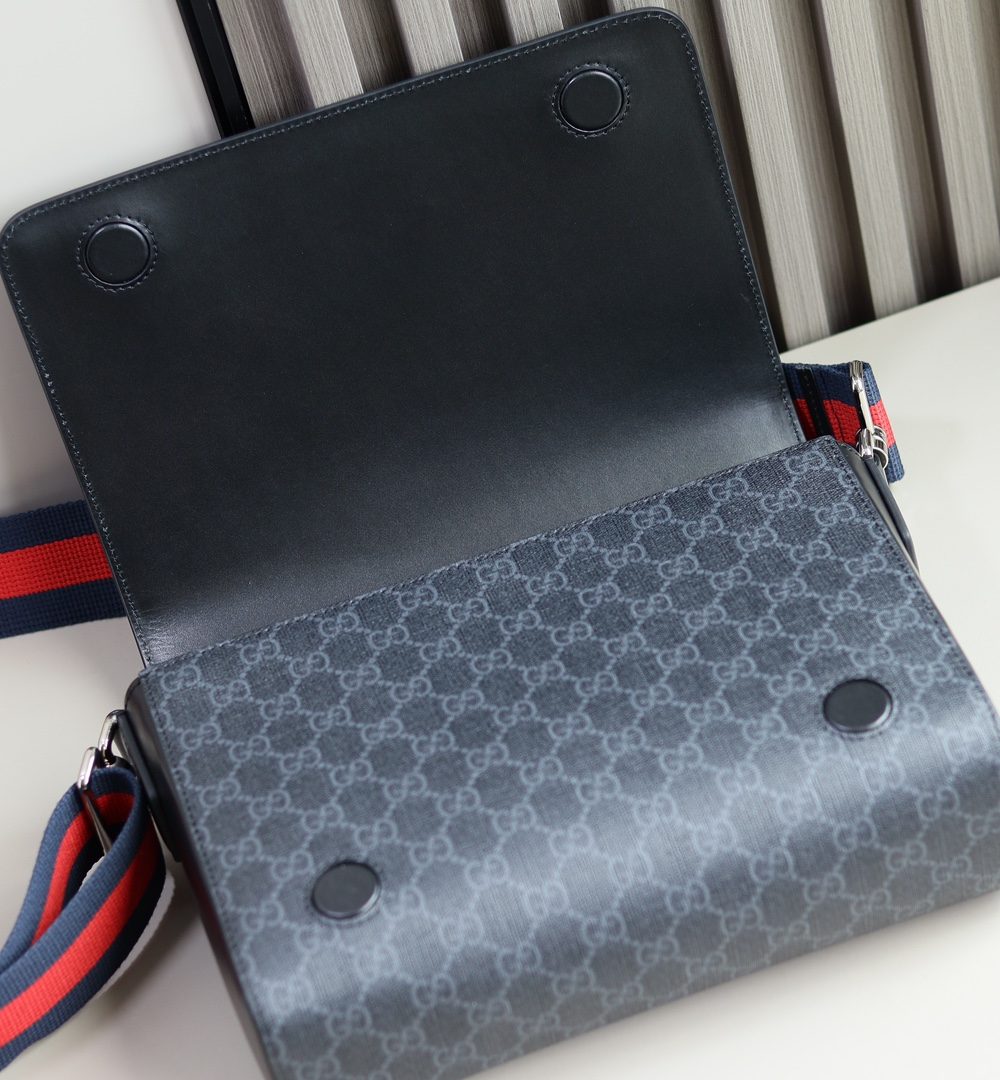 1:1 Replica GG CROSSBODY BAG P GG black Supreme canvas Exclusive For Women 771167 K5RLN 1095