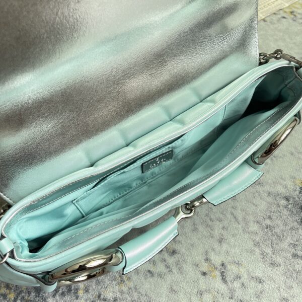 1:1 Replica GG HORSEBIT CHAIN MEDIUM SHOULDER BAG P Light blue quilted leather Exclusive For Women‎ 764255 AACU1 4811