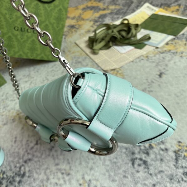 1:1 Replica GG HORSEBIT CHAIN MEDIUM SHOULDER BAG P Light blue quilted leather Exclusive For Women‎ 764255 AACU1 4811
