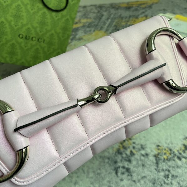 1:1 Replica GG HORSEBIT CHAIN MEDIUM SHOULDER BAG P Pink iridescent quilted leather Exclusive For Women‎ 764255 AAC31 5826