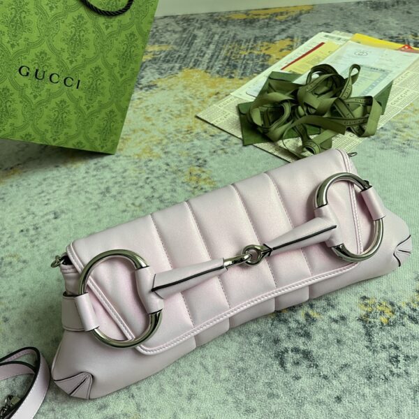 1:1 Replica GG HORSEBIT CHAIN MEDIUM SHOULDER BAG P Pink iridescent quilted leather Exclusive For Women‎ 764255 AAC31 5826