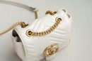 1:1 Replica GG MARMONT MINI SHOULDER BAG P White matelassé chevron leather Exclusive For Women 739682 AABZC 9022