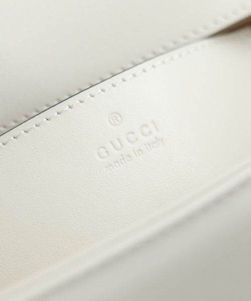 1:1 Replica GG MARMONT MINI SHOULDER BAG P White matelassé chevron leather Exclusive For Women 739682 AABZC 9022