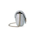 1:1 Replica GG MARMONT SUPER MINI BAG P Light blue iridescent matelassé chevron leather Exclusive For Women ‎476433 AAC2U 4923
