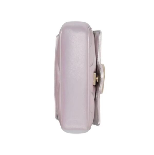 1:1 Replica GG MARMONT SUPER MINI BAG P Pink iridescent matelassé chevron leather Exclusive For Women ‎476433 AAC2U 5826
