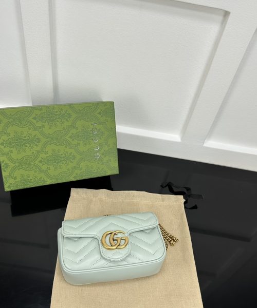 1:1 Replica GG MARMONT SUPER MINI BAG P Turquoise Exclusive For Women 476433