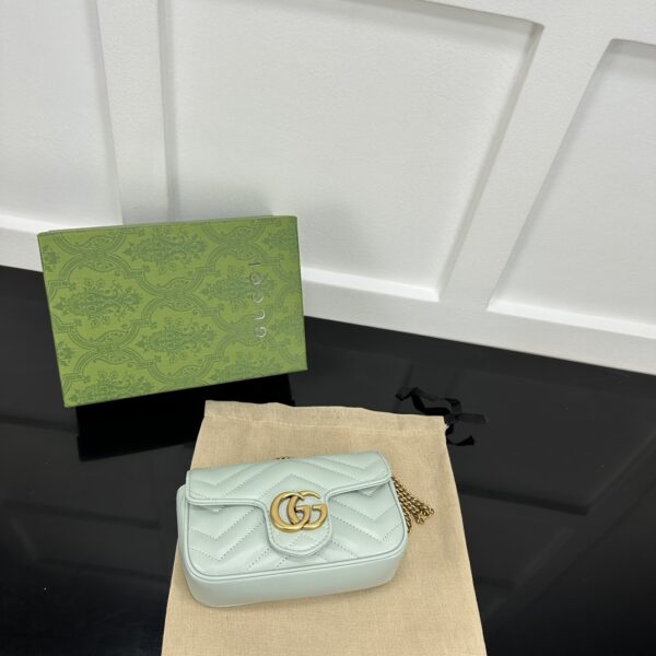 1:1 Replica GG MARMONT SUPER MINI BAG P Turquoise Exclusive For Women 476433