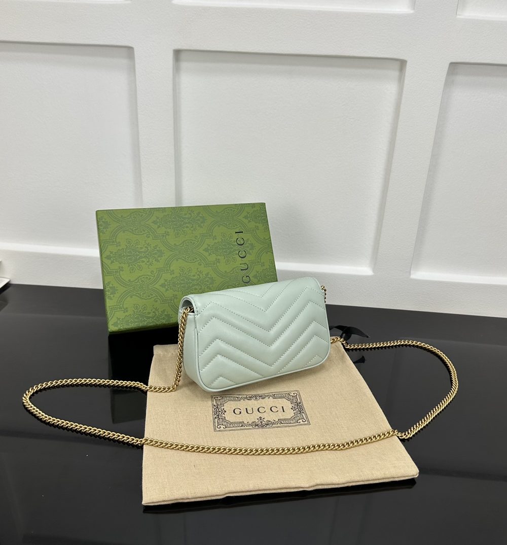 1:1 Replica GG MARMONT SUPER MINI BAG P Turquoise Exclusive For Women 476433