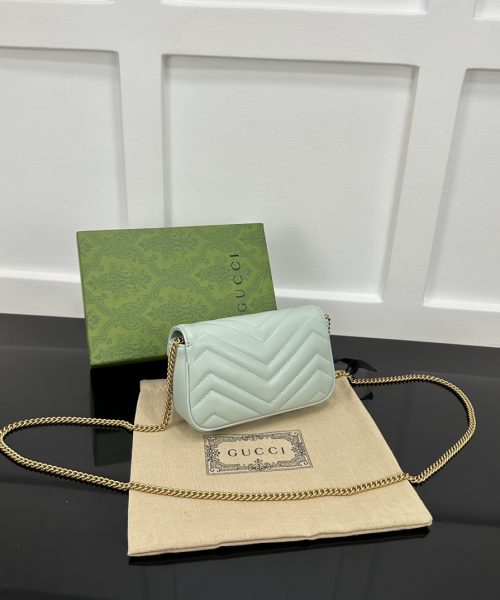 1:1 Replica GG MARMONT SUPER MINI BAG P Turquoise Exclusive For Women 476433
