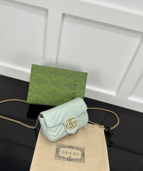 1:1 Replica GG MARMONT SUPER MINI BAG P Turquoise Exclusive For Women 476433