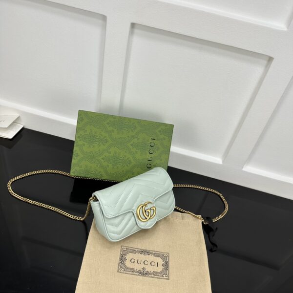 1:1 Replica GG MARMONT SUPER MINI BAG P Turquoise Exclusive For Women 476433