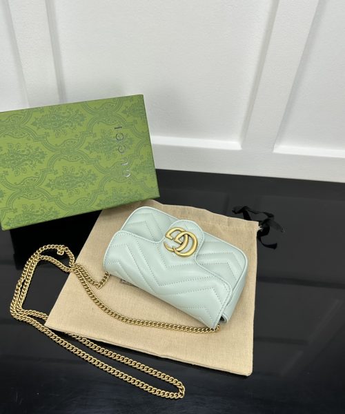 1:1 Replica GG MARMONT SUPER MINI BAG P Turquoise Exclusive For Women 476433