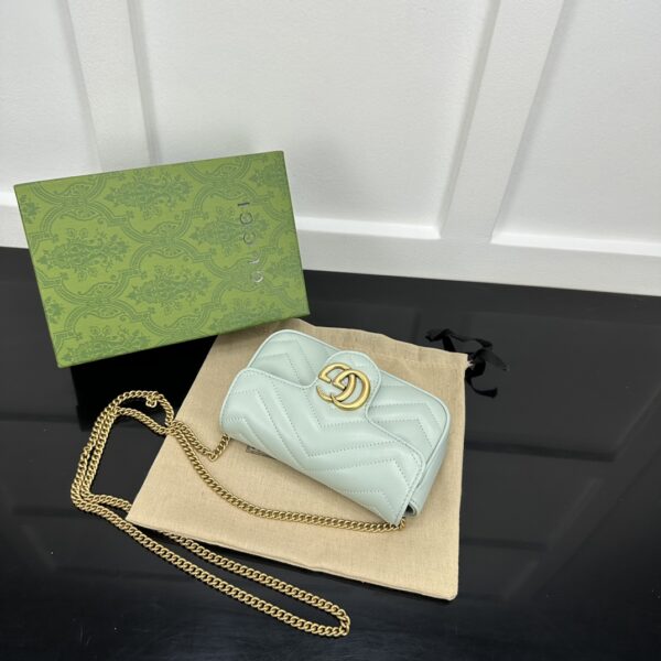 1:1 Replica GG MARMONT SUPER MINI BAG P Turquoise Exclusive For Women 476433