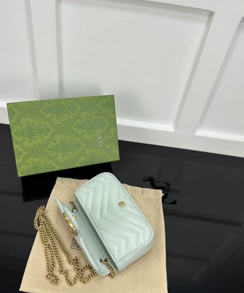 1:1 Replica GG MARMONT SUPER MINI BAG P Turquoise Exclusive For Women 476433