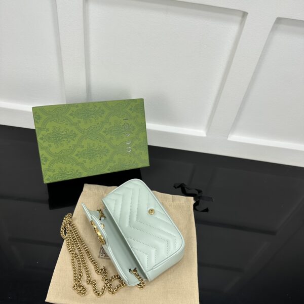 1:1 Replica GG MARMONT SUPER MINI BAG P Turquoise Exclusive For Women 476433