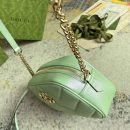 1:1 Replica GG MARMOUNT SMALL SHOULDER BAG P Green iridescent quilted chevron leather Exclusive For Women 447632 AAC2V 3404