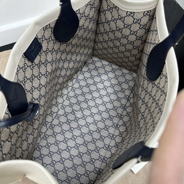1:1 Replica GG MEDIUM TOTE BAG WITH GUCCI PRINT P BLACK  Exclusive For Women 772176