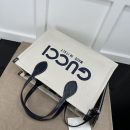 1:1 Replica GG MEDIUM TOTE BAG WITH GUCCI PRINT P BLACK  Exclusive For Women 772176