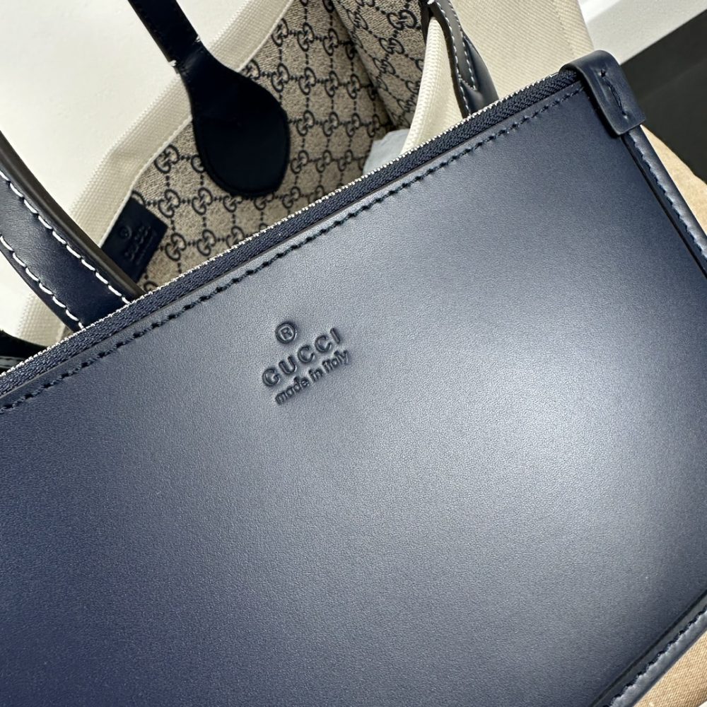 1:1 Replica GG MEDIUM TOTE BAG WITH GUCCI PRINT P BLACK  Exclusive For Women 772176 - Image 7