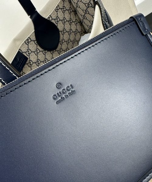 1:1 Replica GG MEDIUM TOTE BAG WITH GUCCI PRINT P BLACK  Exclusive For Women 772176