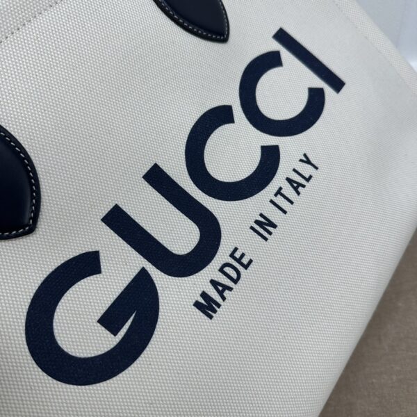 1:1 Replica GG MEDIUM TOTE BAG WITH GUCCI PRINT P BLACK  Exclusive For Women 772176