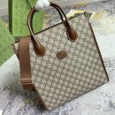 1:1 Replica GG SMALL TOTE WITH INTERLOCKING G P Beige and ebony GG Supreme canvas Exclusive For Women‎ 723308 92THG 8563