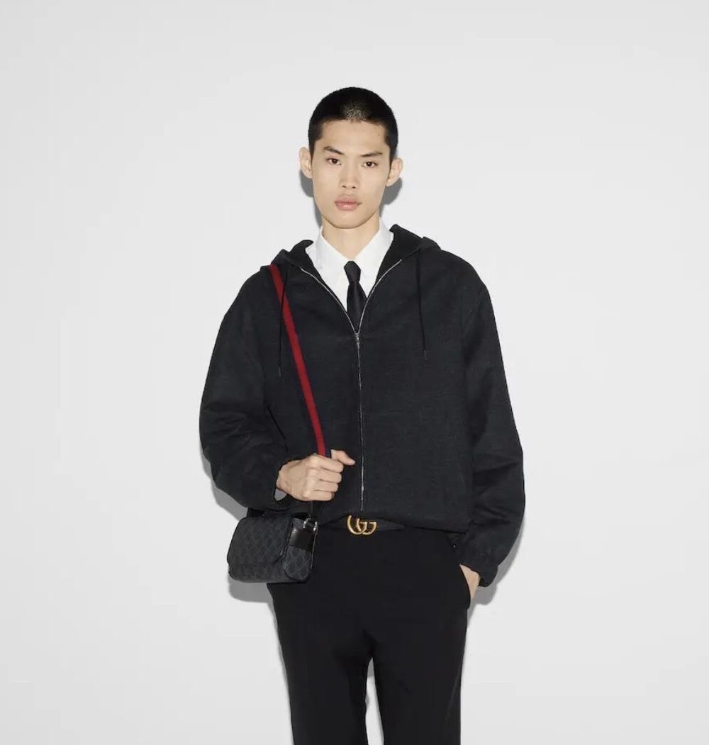 1:1 Replica GG SUPER MINI BAG P Black GG Supreme canvas Exclusive For Men‎ 791741 FADJA 1042