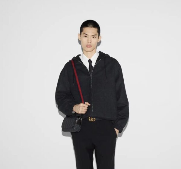 1:1 Replica GG SUPER MINI BAG P Black GG Supreme canvas Exclusive For Men‎ 791741 FADJA 1042