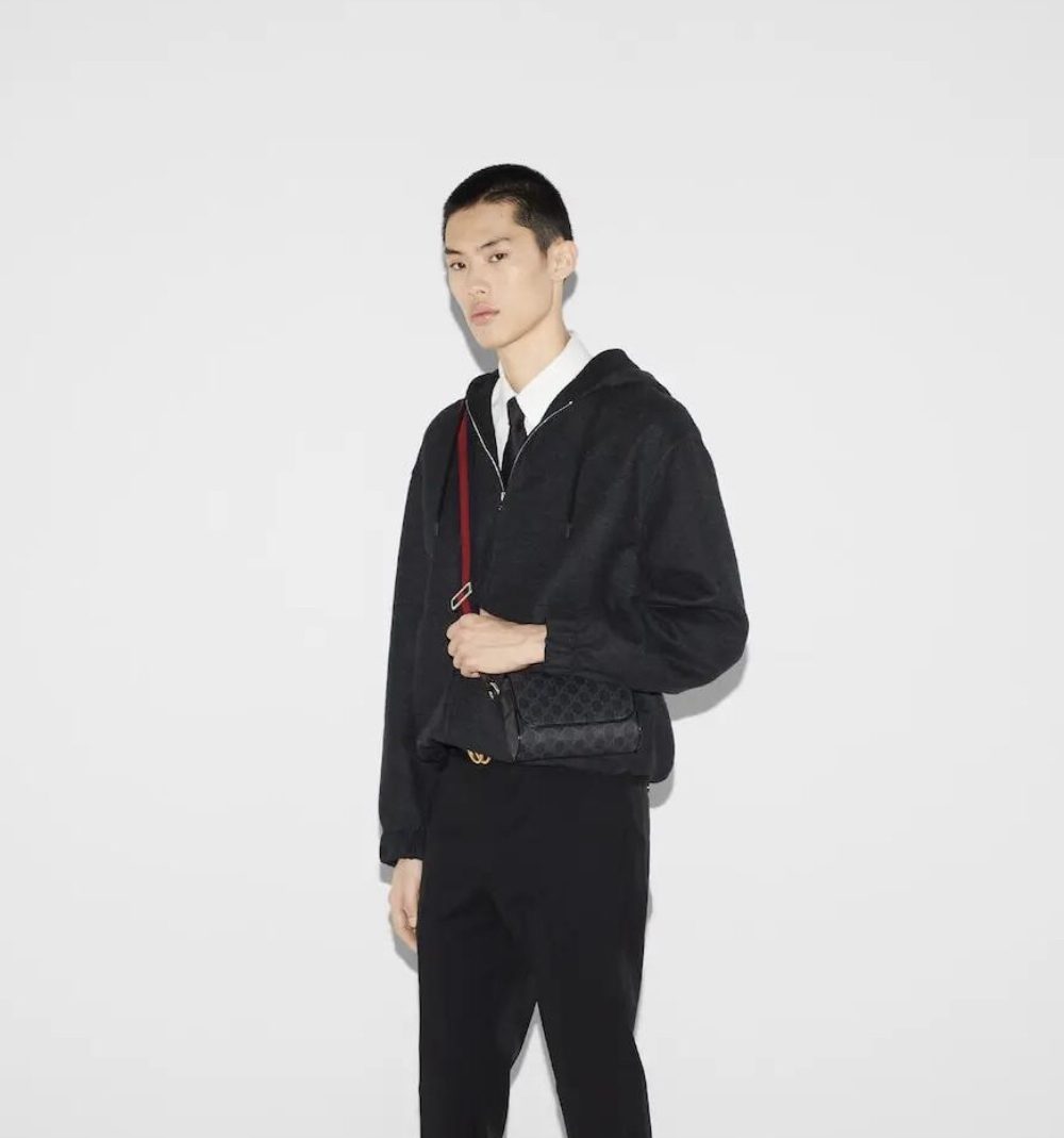 1:1 Replica GG SUPER MINI BAG P Black GG Supreme canvas Exclusive For Men‎ 791741 FADJA 1042