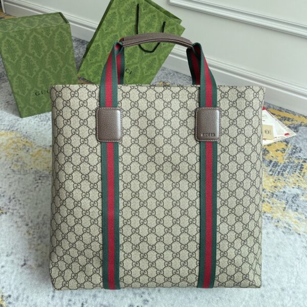 1:1 Replica GG TENDER MEDIUM TOTE BAG P Beige and ebony GG Supreme Tender canvas Exclusive For Women 763287 FACHL 8844