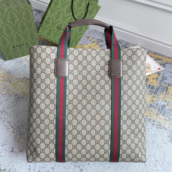 1:1 Replica GG TENDER MEDIUM TOTE BAG P Beige and ebony GG Supreme Tender canvas Exclusive For Women 763287 FACHL 8844