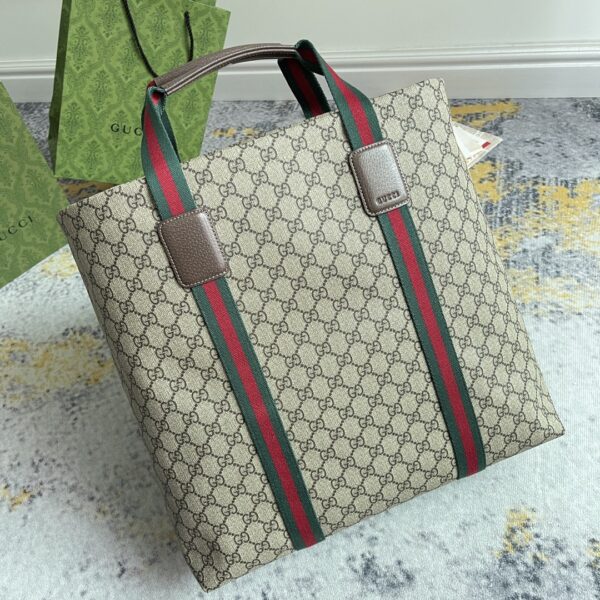 1:1 Replica GG TENDER MEDIUM TOTE BAG P Beige and ebony GG Supreme Tender canvas Exclusive For Women 763287 FACHL 8844