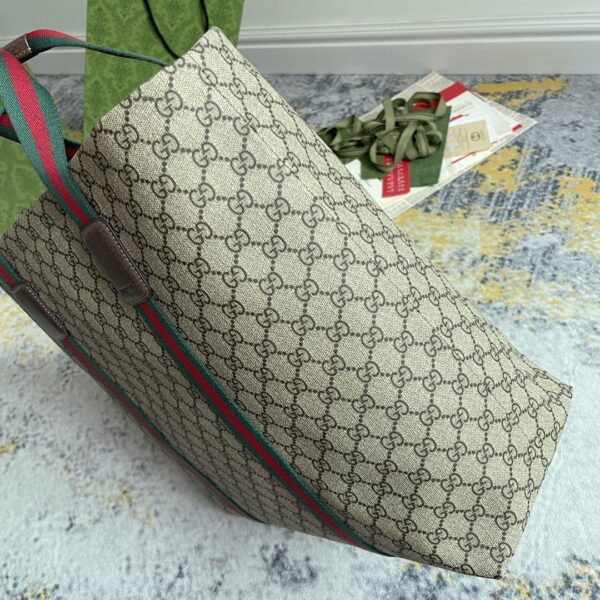 1:1 Replica GG TENDER MEDIUM TOTE BAG P Beige and ebony GG Supreme Tender canvas Exclusive For Women 763287 FACHL 8844