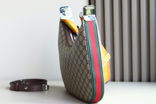 1:1 Replica GUCCI ATTACH MEDIUM SHOULDER BAG P Beige and blue GG Supreme canvas Exclusive For Women 702823 96GRN 4082
