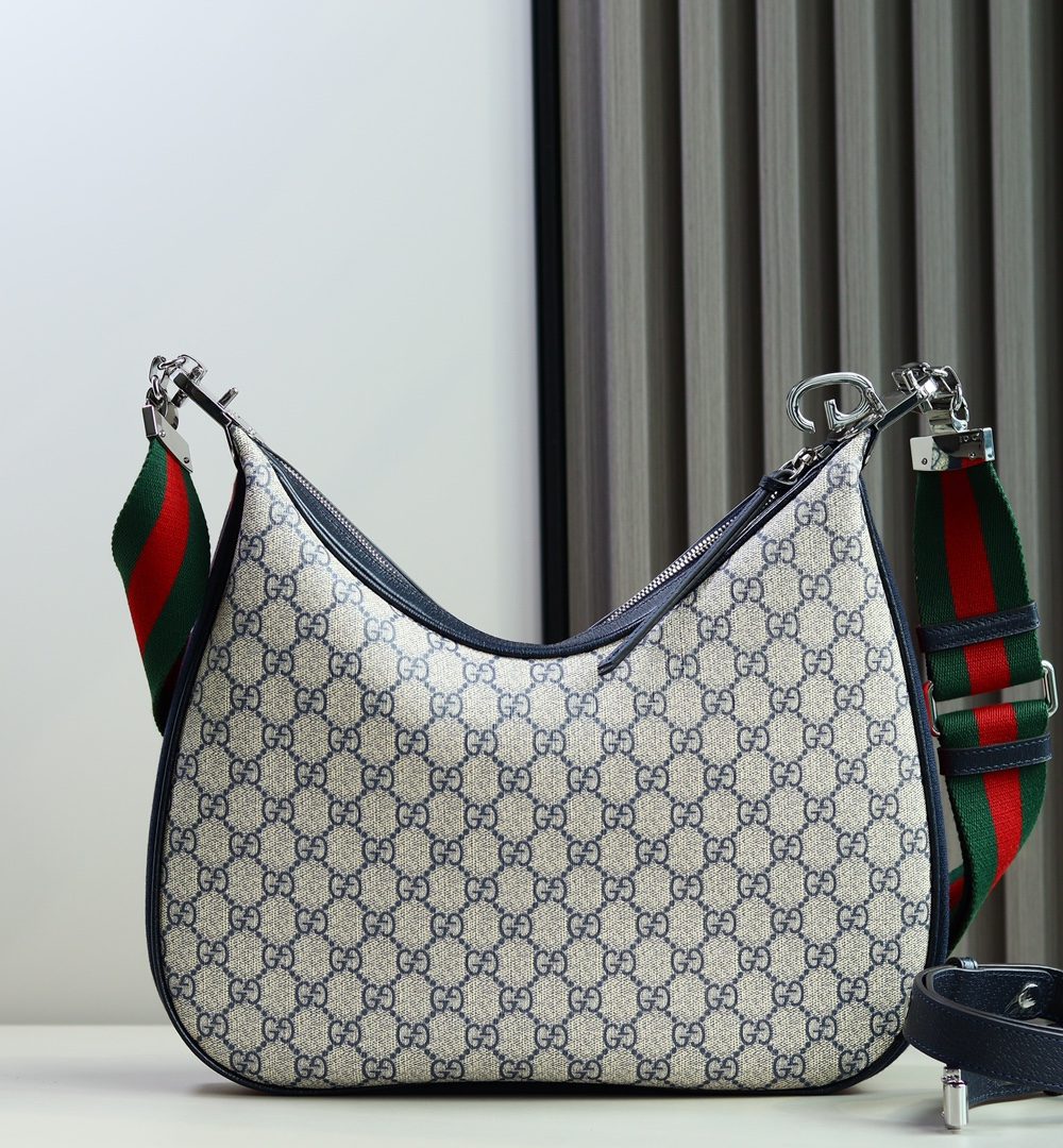 1:1 Replica GUCCI ATTACH MEDIUM SHOULDER BAG P BLUE GG Supreme canvas Exclusive For Women